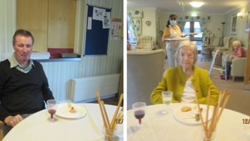 Cheese and wine party at Catmoor House care home